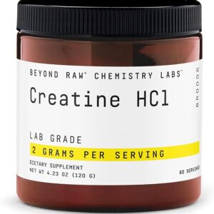 BEYOND RAW - Chemistry Labs Creatine HCl Powder | Improves Muscle Performance - 60 Servings