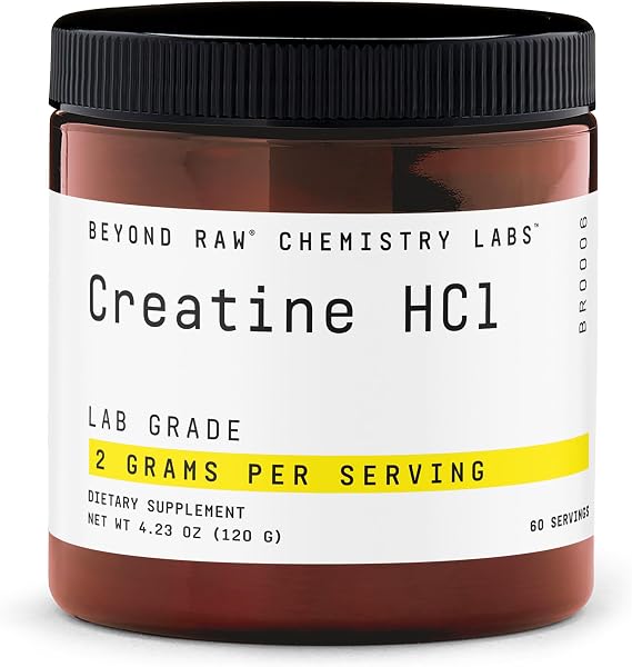 BEYOND RAW - Chemistry Labs Creatine HCl Powder | Improves Muscle Performance - 60 Servings